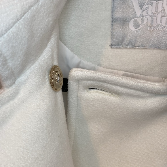 Vaute Couture plush cream short pea coat - size XS Made in USA vegan - Picture 11 of 16